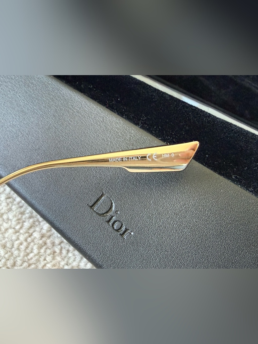Christian Dior Aviator Eyeglasses Grey Marble Gold Frame 57-17 Made in Italy - Picture 6 of 10